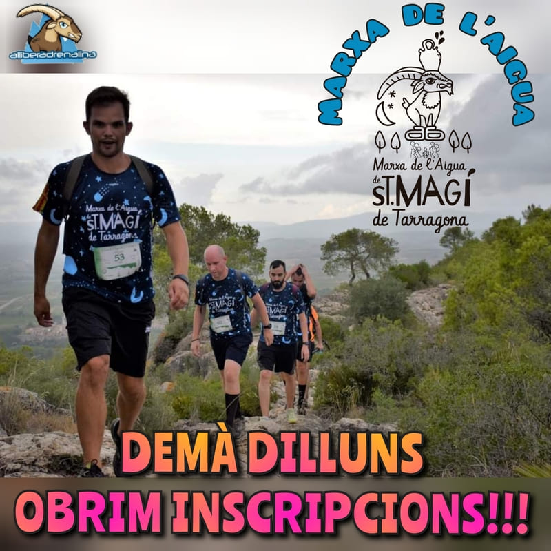 6a Marxa de l’aigua de Sant Magí! Demà dilluns dia 15 de maig obrim inscripcions!!!