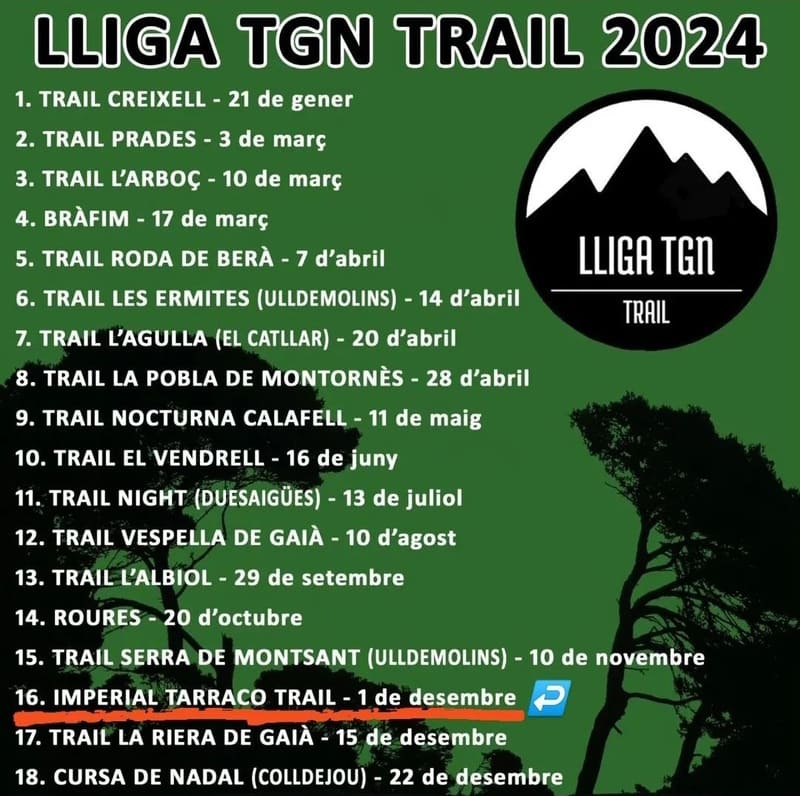 💚 16. Imperial Tarraco Trail – 1 de desembre 💚