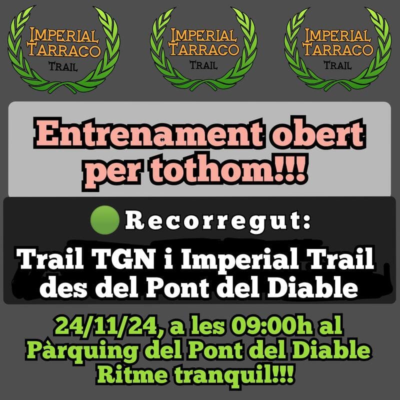 Entrenament obert per tothom!!!