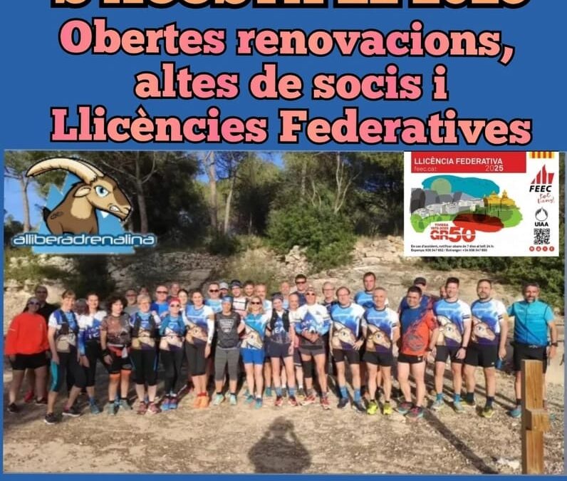🟦🟩Renovació i alta de Socis 2025🟩🟦