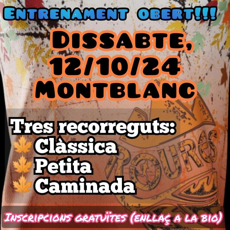Entrenament obert per tothom!!!