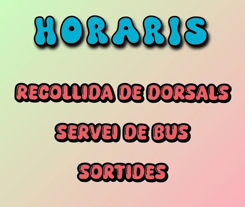 💧Recollida de Dorsals💧