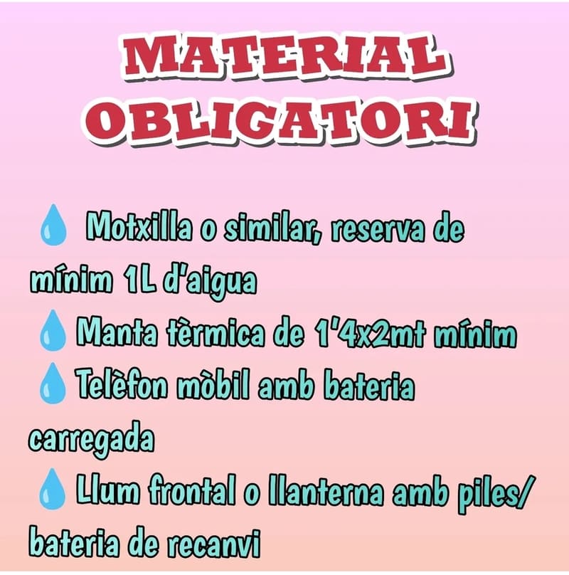 MATERIAL OBLIGATORI!!!